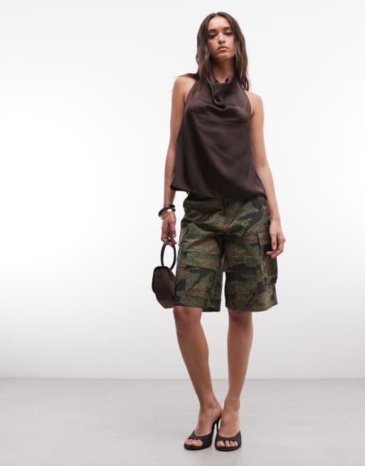 Courtside - Short cargo baggy à ornements - Camouflage, 2 de 5