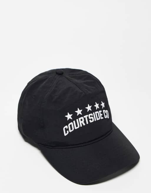 Courtside - Sort snapback-kasket med logodetalje