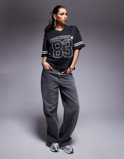 Courtside - Sporttop met contrasterend streepdetail in zwart, 2 van 4