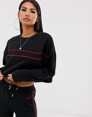 Couture Club tracksuit sweater-Black