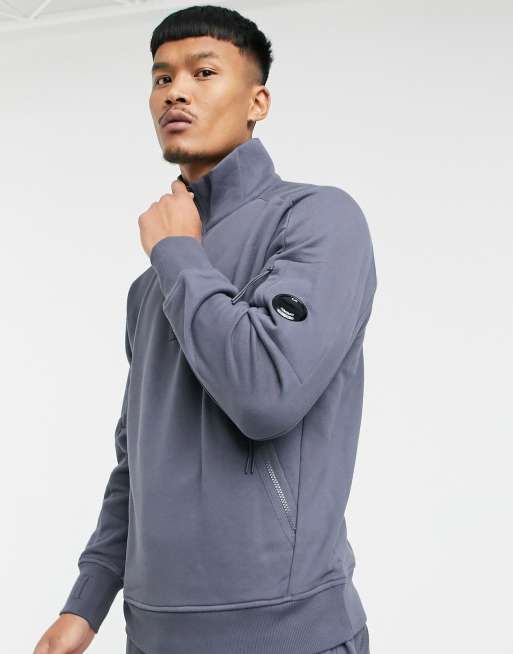 Cp company lens discount quarter zip sweatshirt