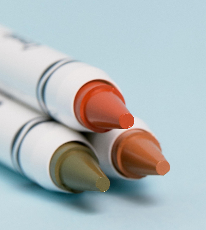 Make up Multicolore donna Crayola - Tris di matite colorate - Safari - Matite labbra, guance e viso-Multicolore
