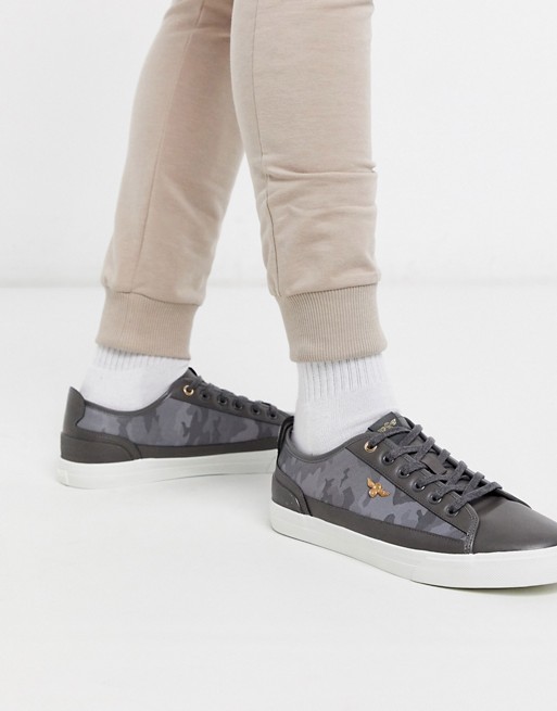 Creative Recreation camo textured trainers in grey