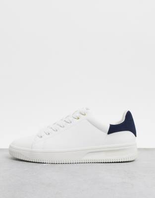 navy trainers white sole