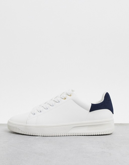 Creative Recreation chunky sole trainers in white and navy