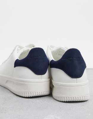 navy trainers white sole