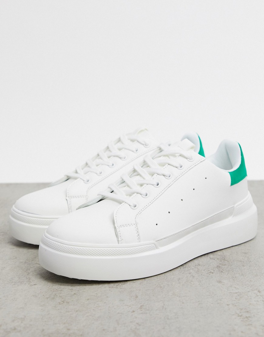 Creative Recreation - Sneakers con suola spessa bianche e verdi-Bianco