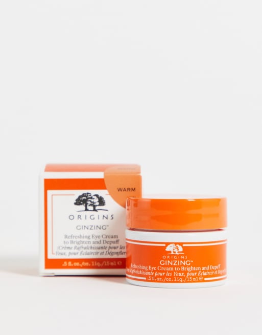 Crema de contorno de ojos refrescante para iluminar y descongestionar de 15 ml GinZing de Origins: Tono cálido 