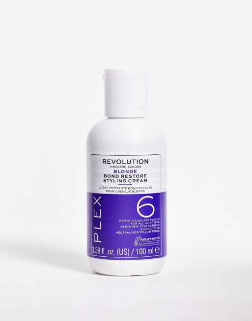 Crema de peinado para cabello rubios Plex 6 Bond Restore de 100 ml de Revolution Haircare