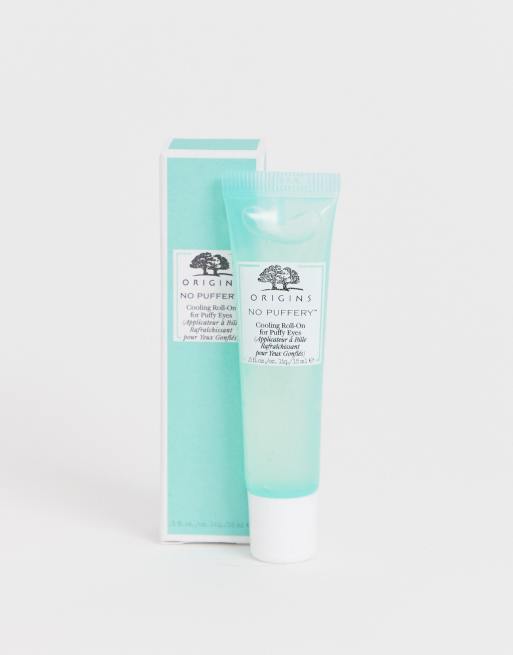 Crema para contorno de ojos refrescante para ojos hinchados en roll on de 15 ml No Puffery de Origins