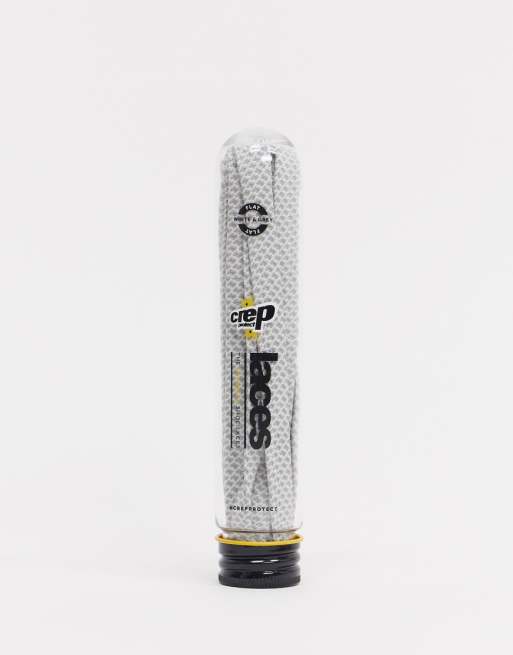 Crep Protect Flat Laces in white & grey | ASOS