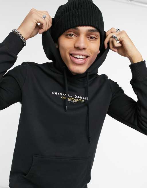 Criminal damage store black hoodie