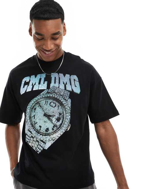 Criminal Damage bus down t-shirt in black