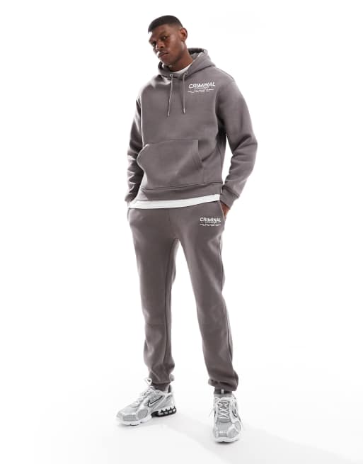 Criminal Damage City jogger charcoal in charcoal
