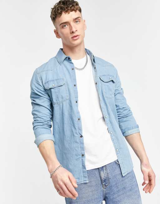 Damage store denim shirt