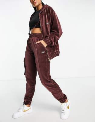 chocolate brown jogger set