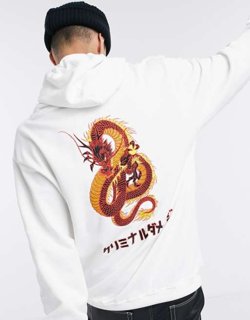 Criminal damage hot sale white hoodie