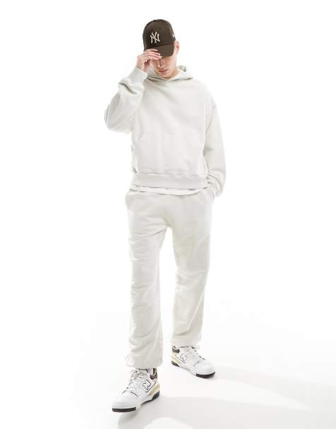 Criminal Damage heavyweight jogger in off white - view 1