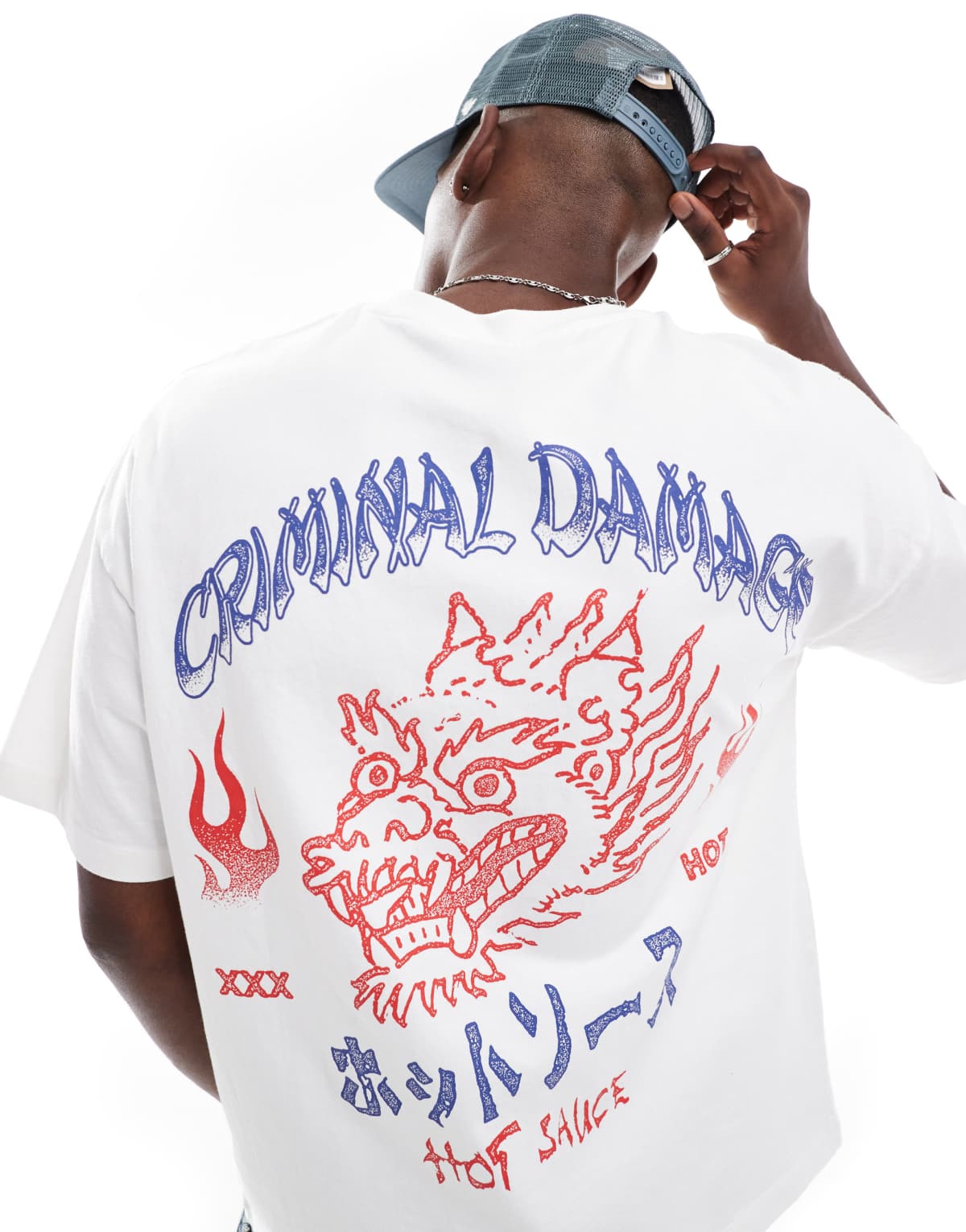 Criminal Damage Hot pepper sauce t-shirt off-white in off-white