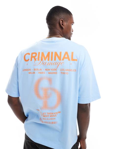 Criminal Damage International t-shirt blue in blue - view 1