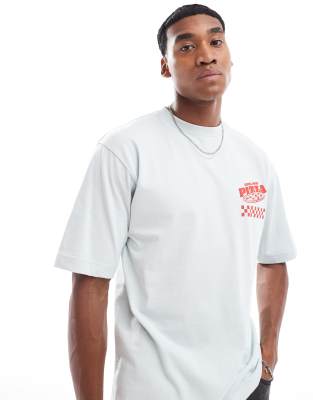 Criminal Damage italian pizza t-shirt in blue | ASOS