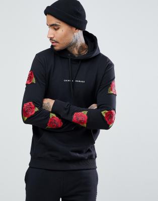 criminal damage hoodie roses