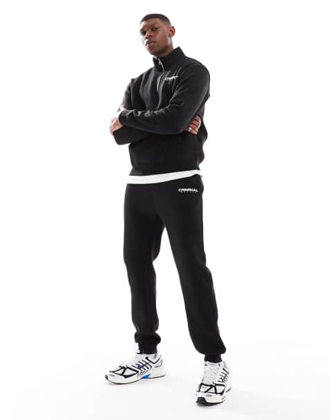 Criminal Damage Olympus track jogger black in black - view 1