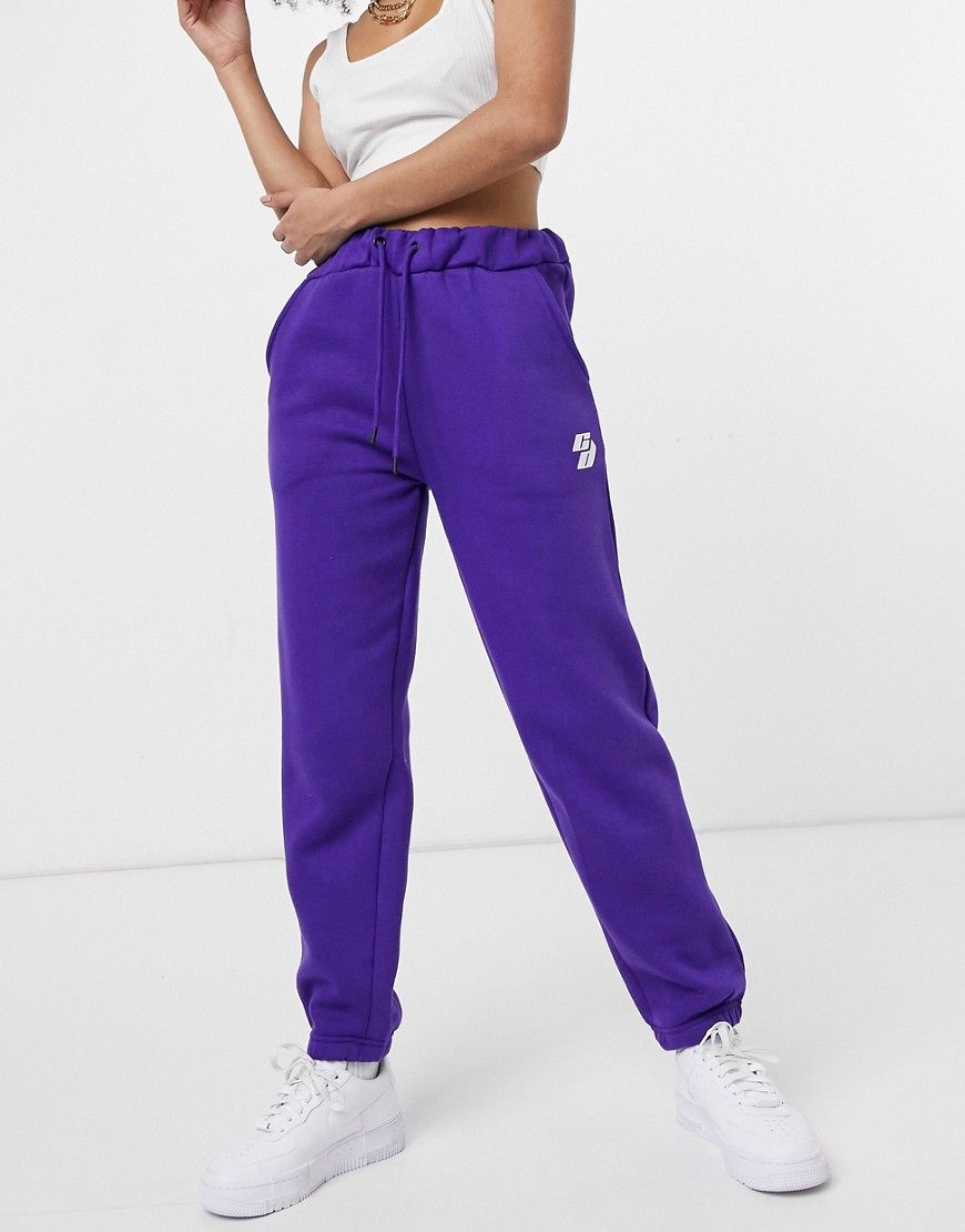 Criminal Damage oversized sweatpants in purple
