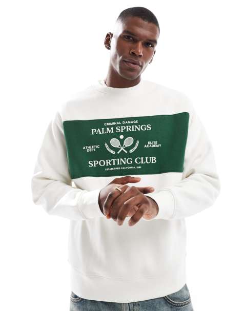 Criminal Damage Palm sweatshirt ecru in ecru - view 1
