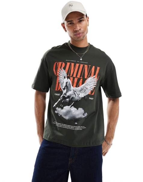Criminal Damage Pegasus t-shirt green in green - view 1