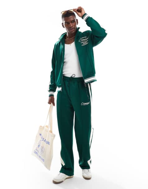 Criminal Damage Pin tuck jogger green in green - view 1