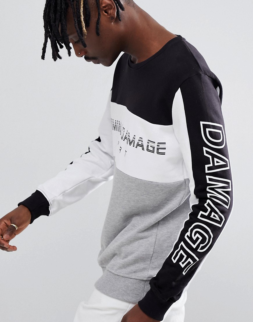 Criminal Damage - Preppy sweater-Zwart