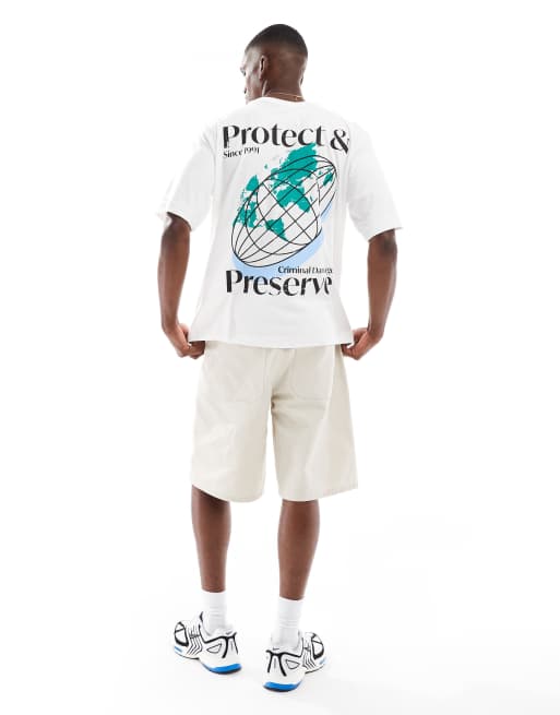 Criminal Damage Protect tshirt white in white