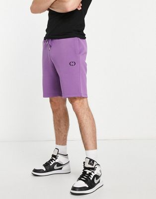 Criminal Damage essential jersey short in purple