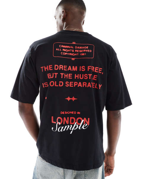 Criminal Damage Sample sale t-shirt black in black - view 1