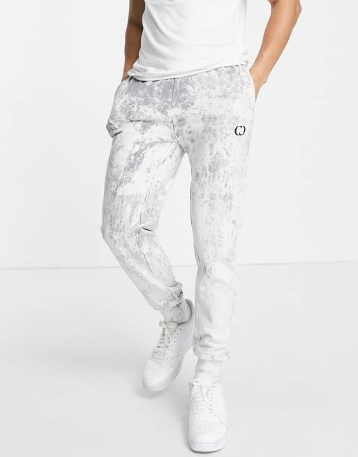 black acid wash sweatpants