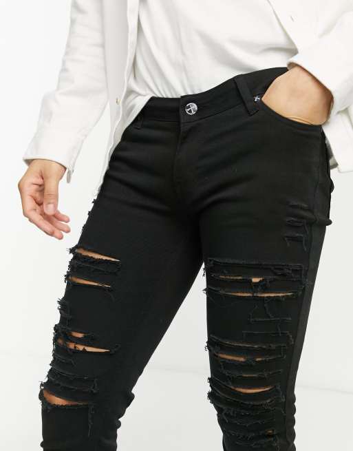 Damaged best sale black jeans