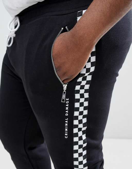 Checkered store stripe joggers