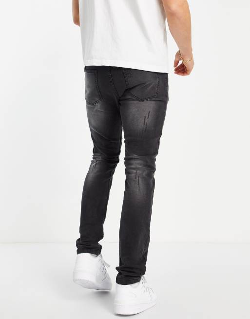 Damage jeans best sale for mens black