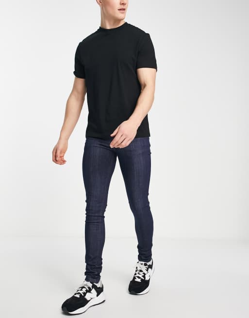 Dark blue damage store jeans