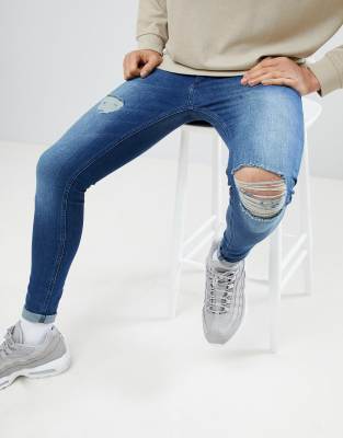 dark blue super skinny jeans mens