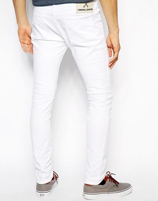 white jeans damage
