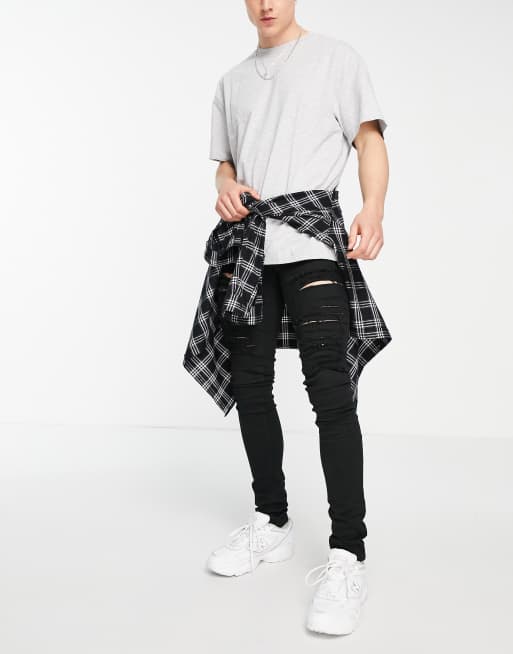 Criminal Damage Tall - Camden - Sorte jeans
