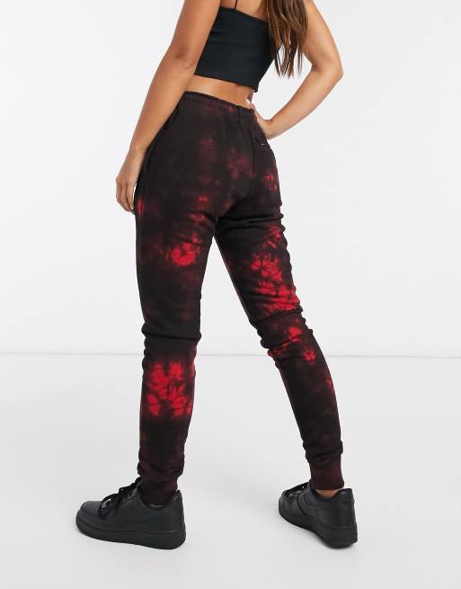 Joggers For Ladies - Red & Black