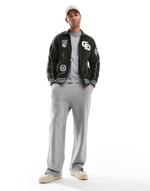 Criminal Damage Towelling tracksuit jacket green in green ASOS