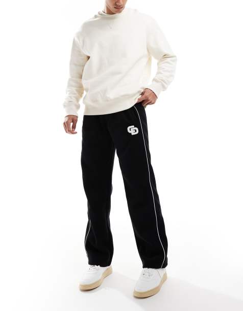 Criminal Damage Towelling tracksuit trouser black in black - view 1