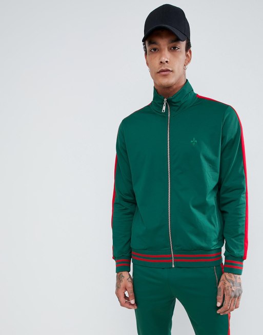 Green and store red tracksuit