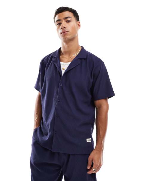 Criminal Damage Tropez shirt navy in navy - view 1