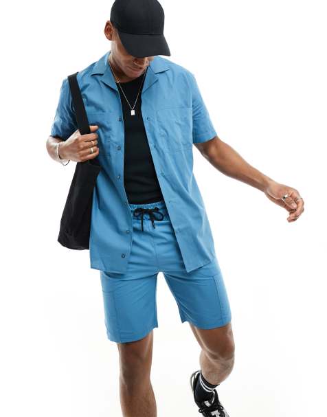 Criminal Damage utility shirt in teal  - view 1