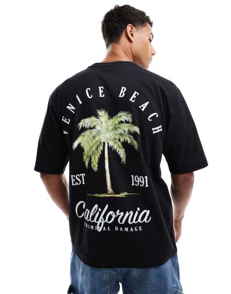 Criminal Damage Venice t-shirt black in black